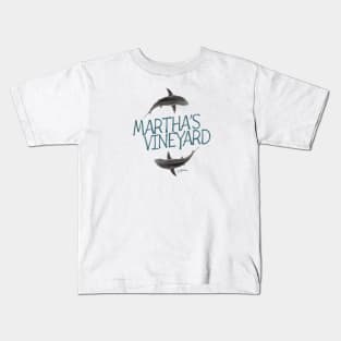 Martha's Vineyard, Massachusetts, Great White Sharks Kids T-Shirt